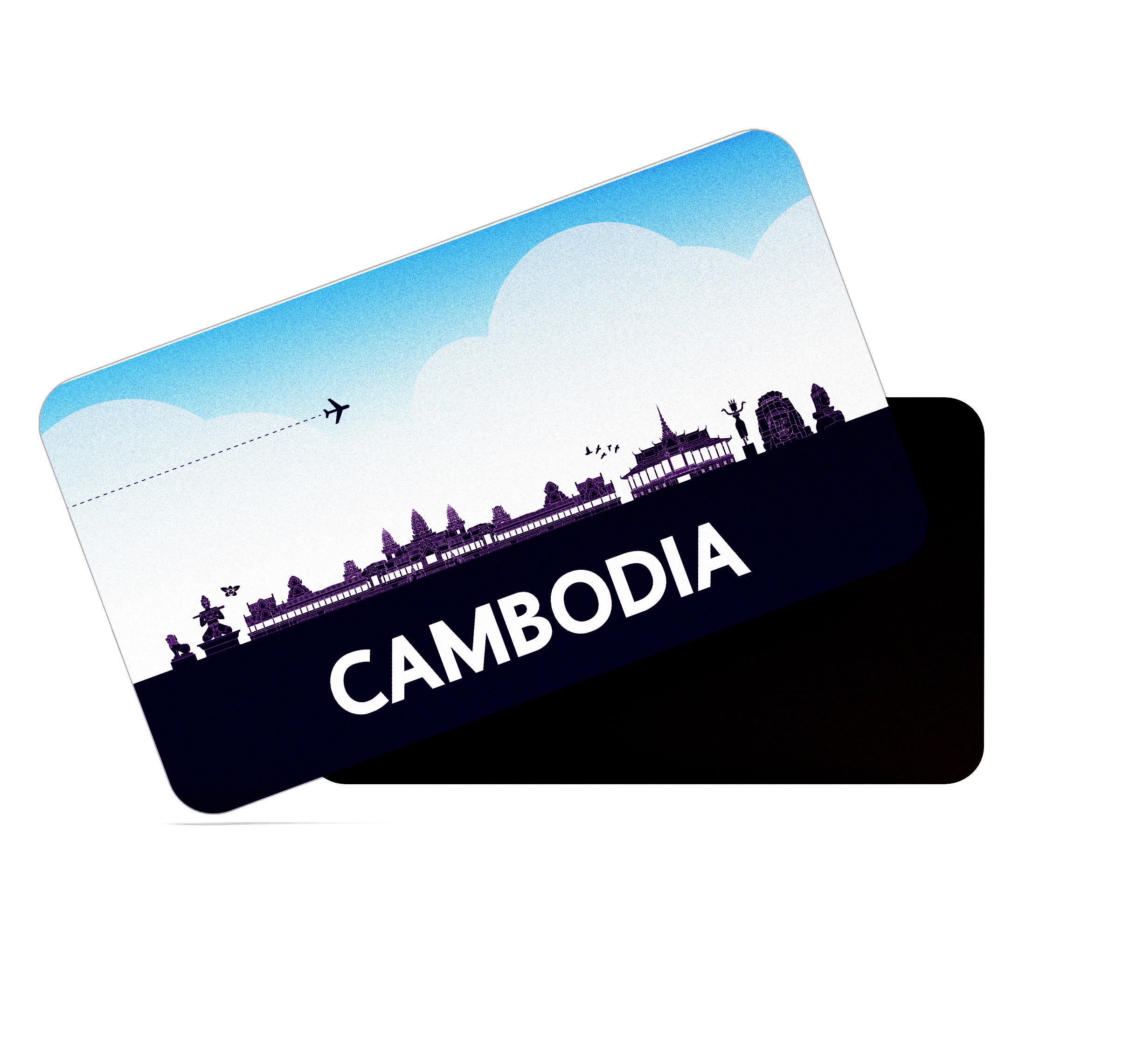 dhcrafts Rectangular Fridge Magnet Purple Combodia Design Pack of 1 (8.6cm x 5.4cm)